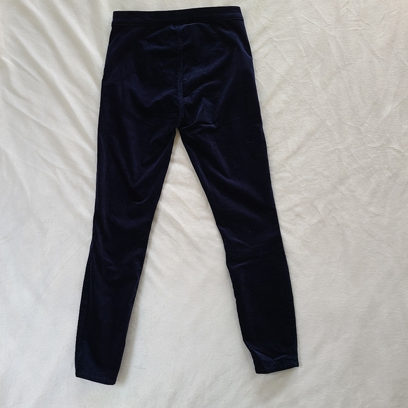 Velvet side zip navy leggings - Picture 2 of 4